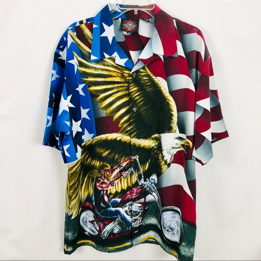 Motorcycle American Eagle Shirt Size XL festivals - Picture 3 of 7